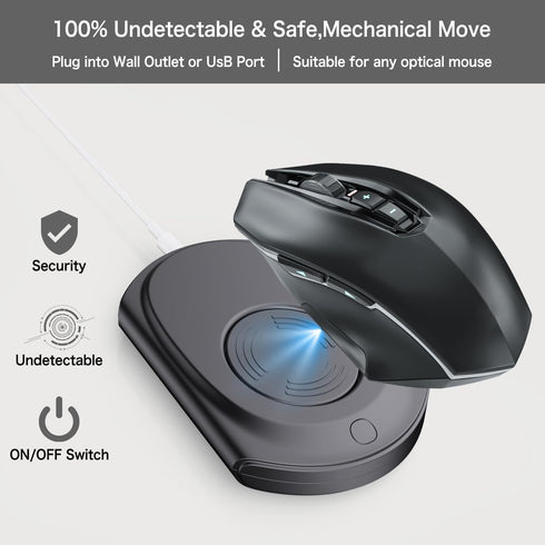 Mouse Jiggler, Ultra Slim, 20dB Quiet & Noiseless Undetectable Mouse Mover for Keeping PC Active
