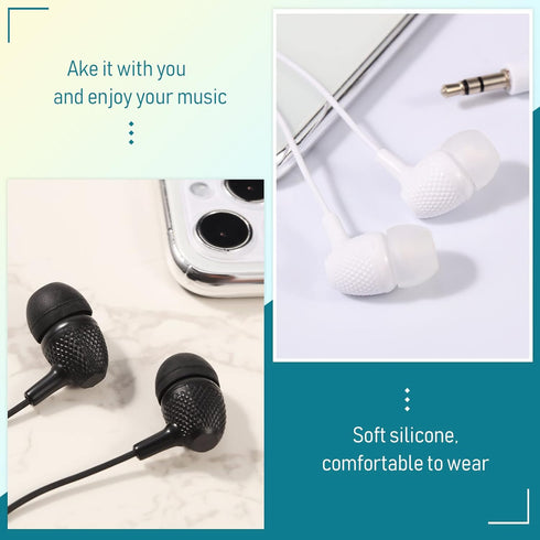 Macarrie 20 Pack Kids Earbuds - Wired 3.5mm In-Ear Headphones for School, Classroom, Gifts (Multicolor)