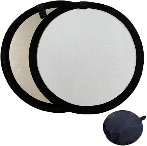 MEIYIFANG 2 in 1 Lighting Reflectors Portable Collapsible Round Light Reflector Water-Resistant Photography