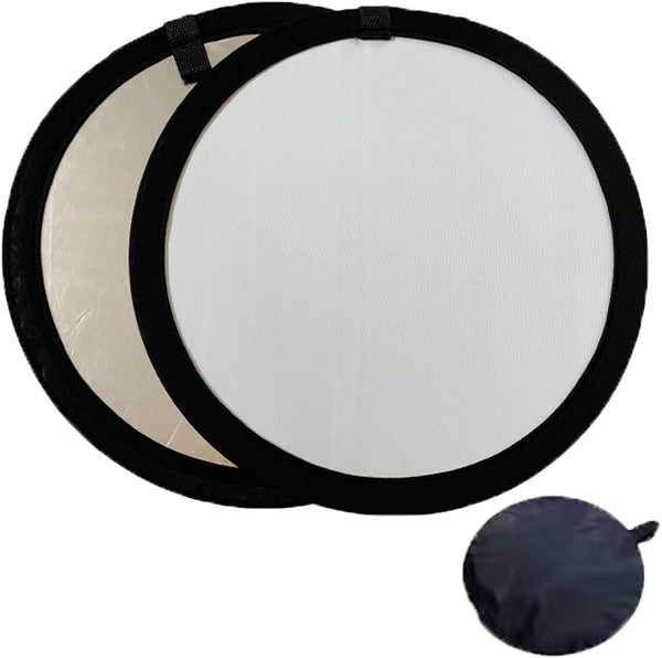 MEIYIFANG 2 in 1 Lighting Reflectors Portable Collapsible Round Light Reflector Water-Resistant Photography