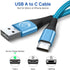 3-Pack USB C Cable 6FT 3A Fast Charging Nylon Charger for Samsung Galaxy S24 S23 S22 S21 S20 A11 A12 A13 A14 A15, LG,