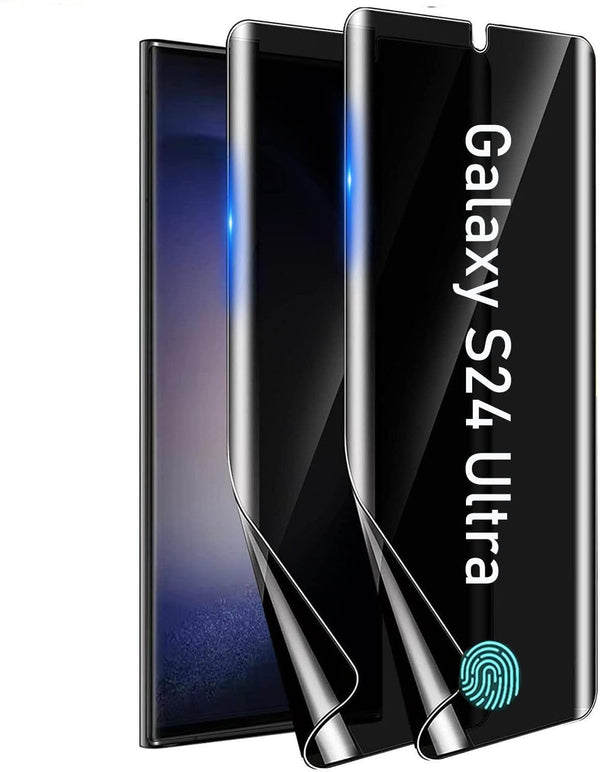 Samsung Galaxy S24 Ultra Privacy Screen Protector 2 Pack, 6.8" Anti-Spy Flexible Film, Full Coverage, Sensitive Touch,