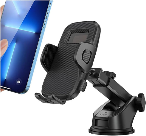 Bittwee Car Phone Holder, 360 Rotation Strong Suction Vehicle Dashboard & Windshield Cellphone