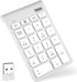 Foloda Wireless Number Pad, Portable 2.4Ghz USB 10 Keys Financial Accounting Numeric Keypad for Laptop, PC