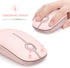 Unipows Wireless Mouse, 2.4G Slim Portable Computer Mouse with Nano Receiver, Less Noise Optical Mice for Notebook, PC,