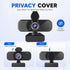 Kemeiv C26 1080P 105 Webcam with Microphone, USB Computer Camera with Privacy Cover, Noise Reducing Mic, Auto Light