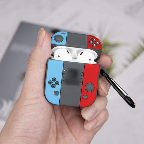 Switch Case for Airpods - Durable Silicone Cute Game Controller Design for Airpods 2/1 Charging Case