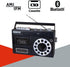 HANNLOMAX HX-601K Portable Bluetooth AM/FM Radio Cassette Recorder, Records from Built-in Mic or Radio, AC/DC (Black)