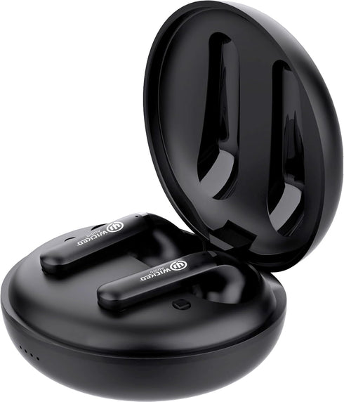 Wicked Audio Mojo 500 True Wireless Bluetooth Earbuds, Clear Call Mics, Long Battery Life, Mobile App, Custom EQ Modes