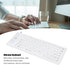 Roll-up Silicone Keyboard, Fully Sealed Silent Soft Keyboard Lightweight Portable USB Wired Keyboard 85 Keys Foldable Waterproof Flexible Keyboard(White)