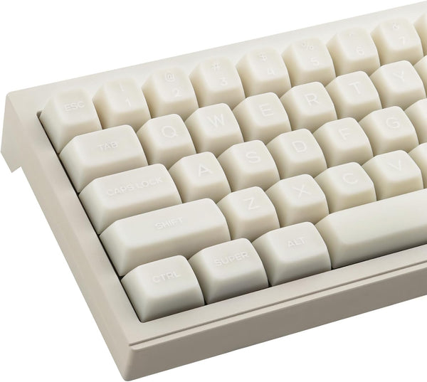 Tsungup PBT Keycaps - White Jade Keycaps, 142 Keys Crystal Jelly Translucent Custom Keycaps, SA Profile Shine Through