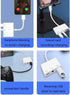 USB C to USB Adapter for Headphones, 3 in 1 USB-C Fast Charging Adapter, Super Speed Data Transfer, 60W Charging