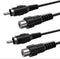 Ullnosoo RCA Extension Cable, 2 Pack 15ft Audio Video RCA Male to Female Cord for Speaker, Subwoofer, Camera