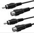 Ullnosoo RCA Extension Cable, 2 Pack 15ft Audio Video RCA Male to Female Cord for Speaker, Subwoofer, Camera