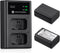 FirstPower NP-FW50 Battery 2-Pack with USB Dual Charger for Sony A6000 A6300 A6400 A6500 A7 A7II A7RII A7SII Cameras