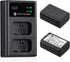 FirstPower NP-FW50 Battery 2-Pack with USB Dual Charger for Sony A6000 A6300 A6400 A6500 A7 A7II A7RII A7SII Cameras