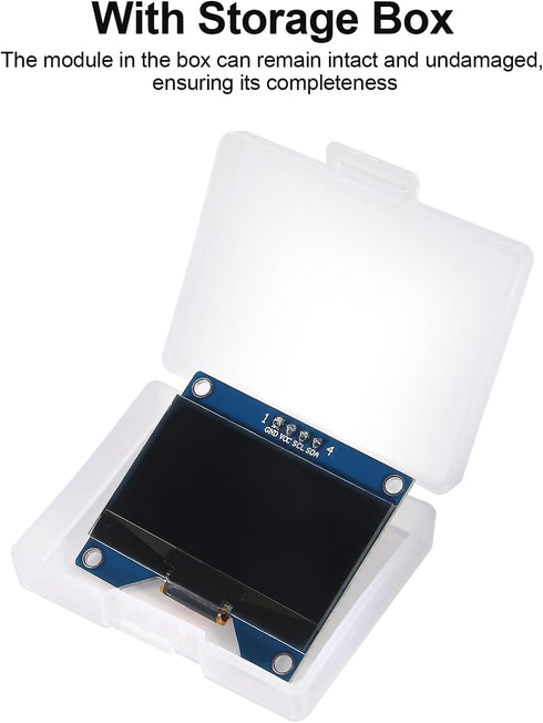 MELIFE 4pcs 1.54 Inch I2C 128x64 SSD1309 OLED IIC Display Module, Pixel Driver Self-Luminous OLED Screen Board