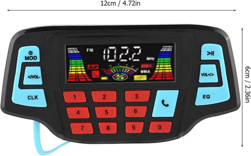 KIMISS MP3 Motorcycle Speakers - Audio Sound System with Amplifier, BT Player, USB & Memory Card Support