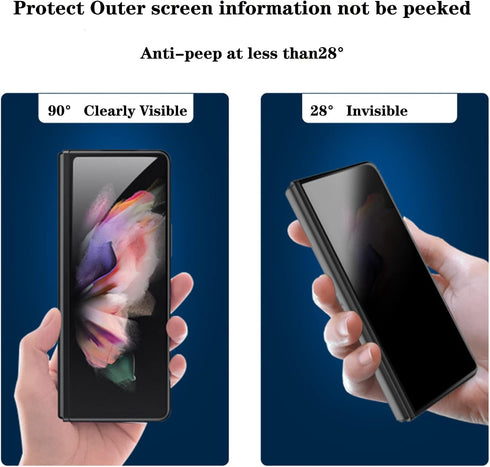 Galaxy Z Fold 4 5G Privacy Screen Protector Matte (2 PCS) - AntiSpy, Full Coverage, Scratch-Resistant, 2022 Model.