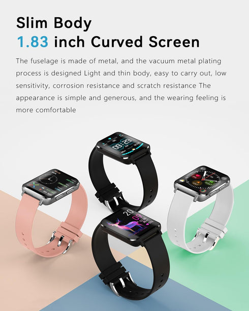 FILIEKEU Smart Watches for Men Women, Answer/Make Calls, Touch Screen Fitness Tracker, Waterproof Smart Watch