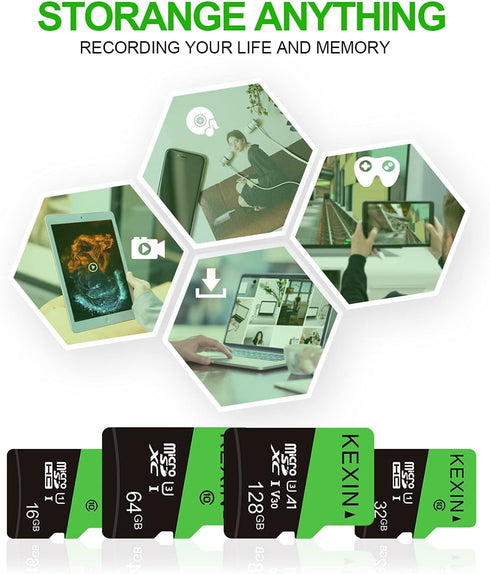 KEXIN 32GB Micro SD Card 10 Pack, Class 10 Ultra Micro SDHC UHS-I Bulk Memory Card, 32 GB