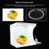DEPTHLAN 12" 6 (12 inch Photo Light Box Portable Folding Photography Light Tent kit with White Light Warm Light