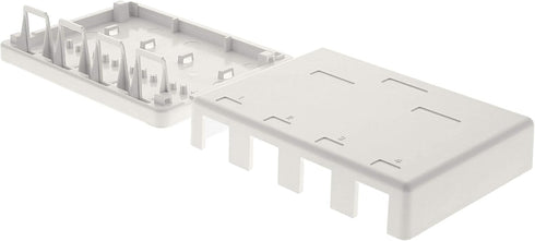 Networx Keystone Jack Surface Mount Boxes, 4 Port, White