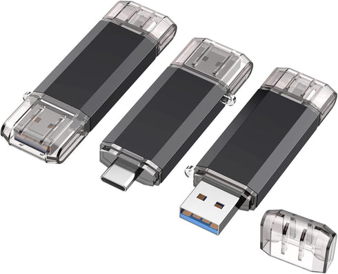 Vansuny 3 Pack 32GB USB C Flash Drive 2 in 1 OTG USB