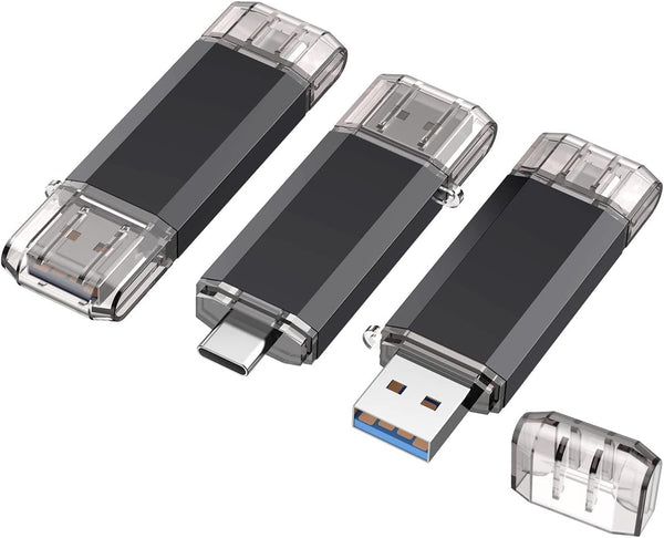 Vansuny 3 Pack 32GB USB C Flash Drive 2 in 1 OTG USB
