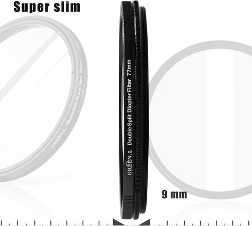 77mm Center Field Split Diopter Effect Filter for Camera Lens