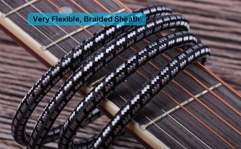 Veimeitk 2 2 24K (3.2FT/1m) RCA to RCA Audio Cable Silvered-Plated OFC Core Gold-Plated Pure Copper Shell Braided