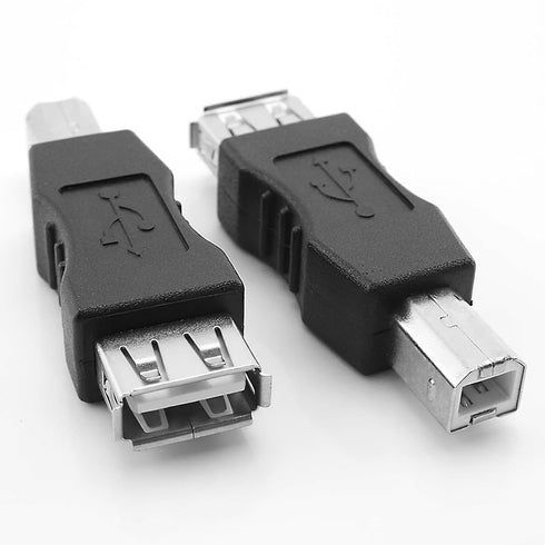 Herfair (2Pack, Printer to USB Adapter USB Type B Male to USB-A Female Converter for HP/Canon/Dell/Epson/Lexmark/Xerox