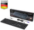 Perixx PERIBOARD-117P Wired PS2 Full Size Keyboard, Big Print Letters, Black, US English