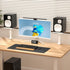 suptek Clamp-on Speaker Stand Desk Mount Set, Height Adjustable, Tilt, Swivel, 2 Pack, Universal Audio Holders, White