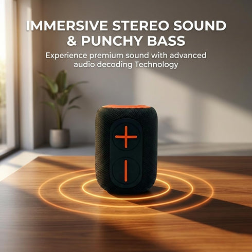 iphoenix IP160 IPX6 5 12H Portable Bluetooth Speaker, Stereo Sound & Deep Bass, Waterproof, Dynamic RGB Lights