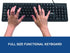 Manhattan Wired Computer Keyboard – Basic Black Keyboard - with 4.5ft USB-A Cable, 104-keys, Foldable Stands - Compatible for Windows, PC, Laptop - 3 Yr Mfg Warranty – 179324 by MANHATTAN