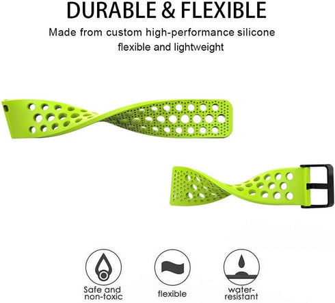 EIGIIS K55 Smartwatch Bands, Silicone Replacement Wristbands Sport Strap with Metal Buckle for KOSPET TANK T1