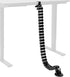 VIVO Clamp-On Desk Vertebrae Cable Management Kit, Adjustable Quad Entry Wire Organizer, Black, for Home Office