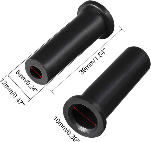 uxcell 10pcs 10-6mm PVC Strain Relief Cord Boot Protector, 39mm for Power Tool, Black