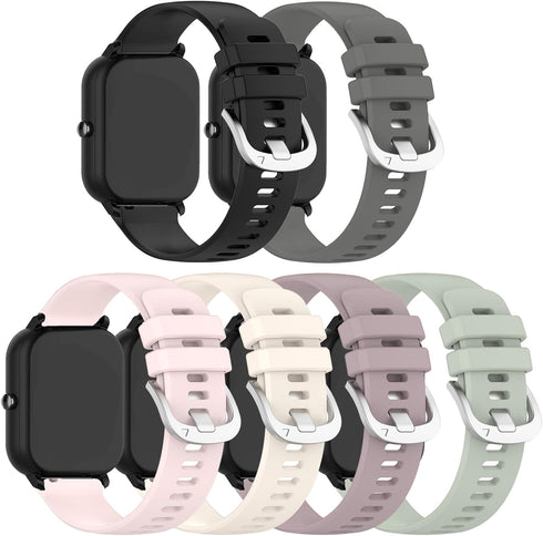 E ECSEM Compatible for iTech Fusion 2/2S/2R Band, Silicone Watch Strap Replacement Accessories for iTech Fusion 2 Smart