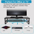 Monitor Stand with Drawer, 2-Tier Riser with Phone Holder and Cable Management, Desk Organizer Stand for Home & Office