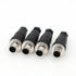 DRRI M12 A-Code 8-pin Male Sensor Connector, Waterproof IP67, Straight 4 Sets