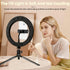 HomeBeyond 10" Dimmable Selfie Ring Light with Tripod & Phone Holder LED Circle Light for Live Streaming, Makeup