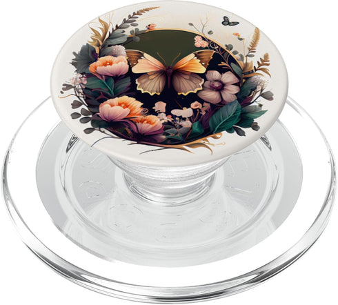 Butterfly Illustration PopSockets MagSafe PopGrip for iPhone
