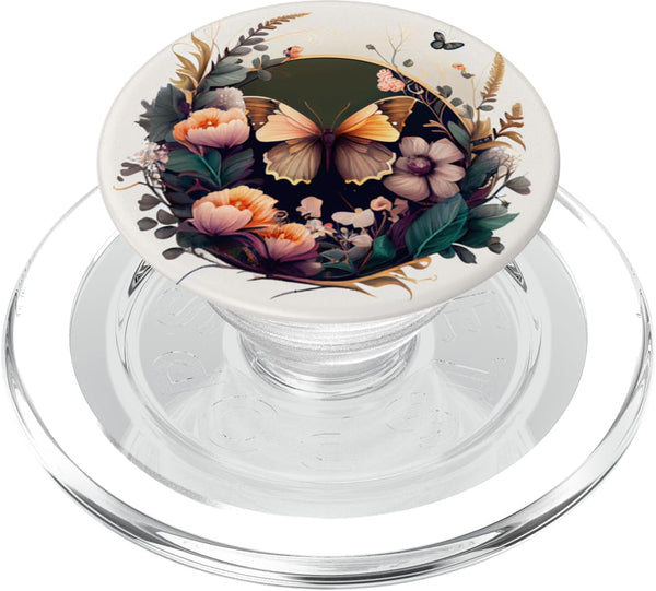 Butterfly Illustration PopSockets MagSafe PopGrip for iPhone