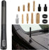 KHGUZ Carbon Fiber Car Short Antenna, 4.7 Inch American Flag Vehicle AM/FM Radio