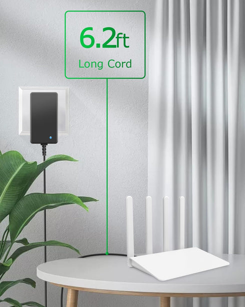 15V 2A DC Power Supply Adapter, 30W AC/DC Charger for Monitor, Wireless Router, Security Audio Video
