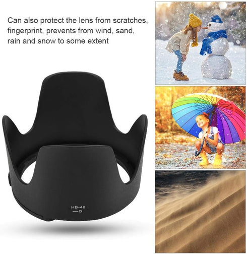 HB 48 Camera Lens Hood for Nikon, Replacement Lens Protector for Nikon AF S 70-200mm f2.8 G VR II Lens