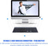 PUSOKEI Ultrathin 2.4GHz Wireless Keyboard with Smart Touchpad, Portable Handheld Universal Keyboard for PC/Notebook/TV