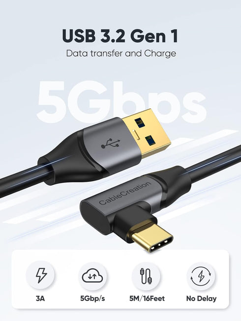 CableCreation Compatible with Quest 2/Quest Pro Link Cable 10FT, 5Gbps USB C Cable for High Speed Data Transfer and